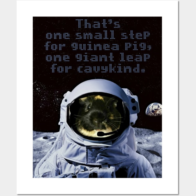 Dean the Astronaut Guinea Pig Wall Art by ARTWORKandBEYOND